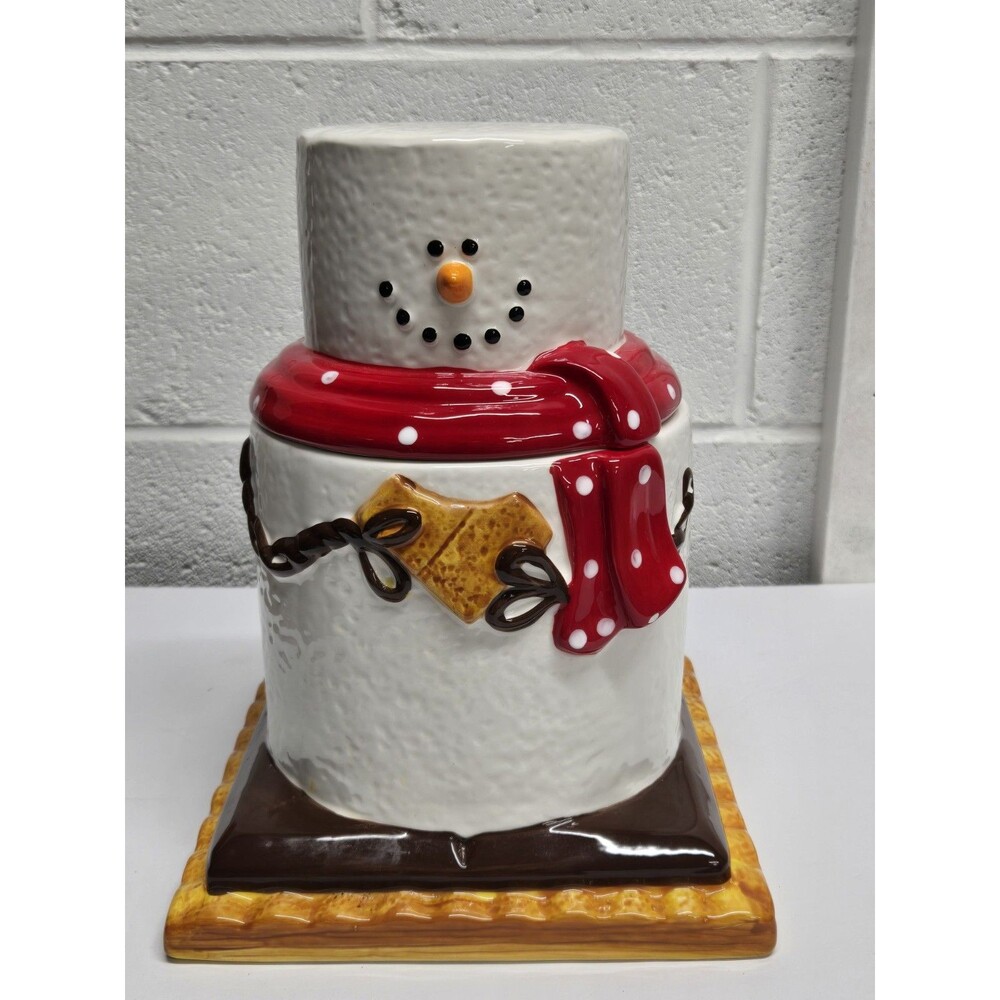 Ganz The Original S'Mores Snowman Canister Cookie Jar